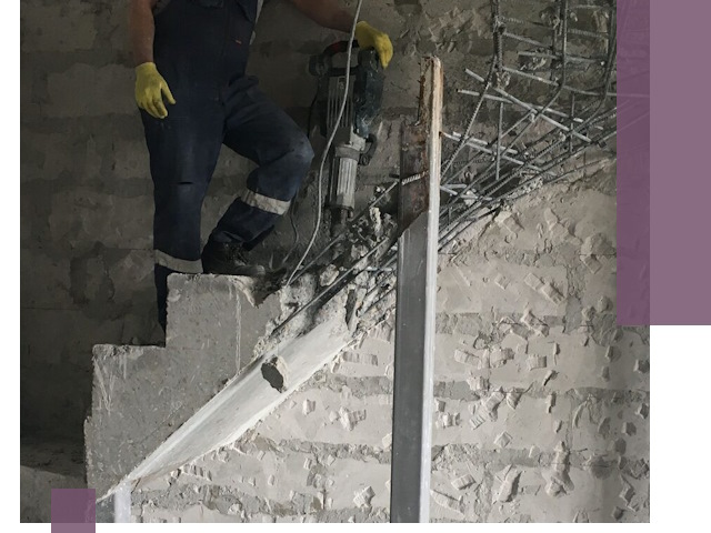 Демонтаж металлических и бетонных лестниц в Калининграде