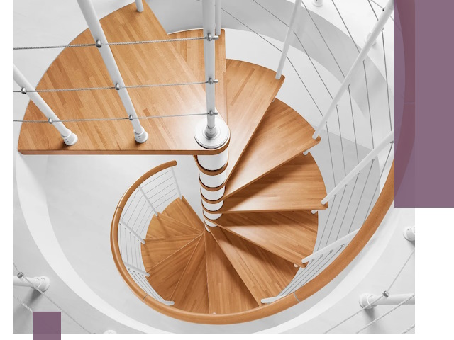 Изготовление винтовых лестниц под ключ в Калининграде