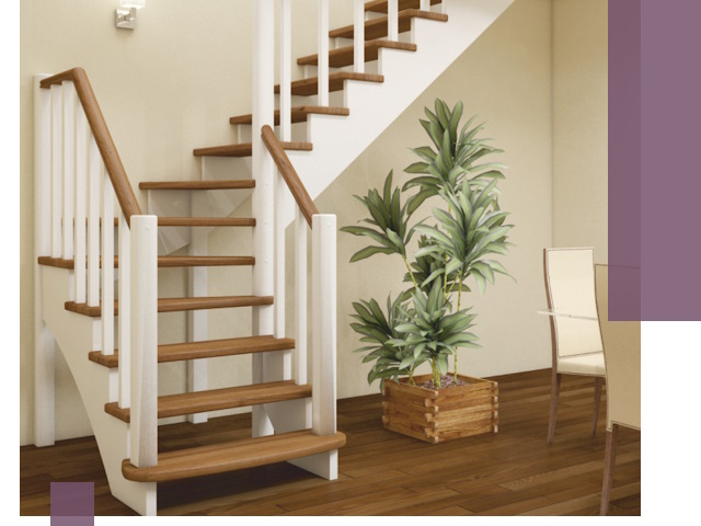 Г-образные лестницы под ключ в Калининграде — изготовление и монтаж