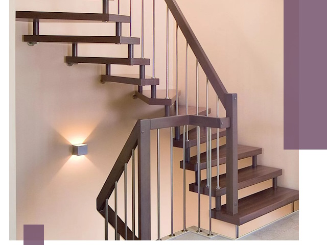 Изготовление лестниц на больцах в Калининграде под ключ