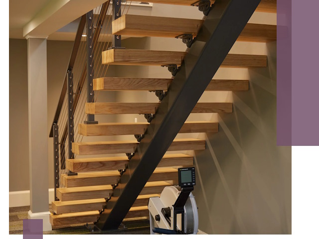 Лестницы на монокосоурах под ключ в Калининграде - изготовление и монтаж