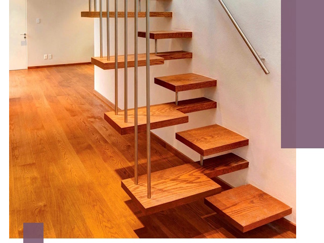 Лестницы «гусиный шаг» на заказ в Калининграде для узких пространств