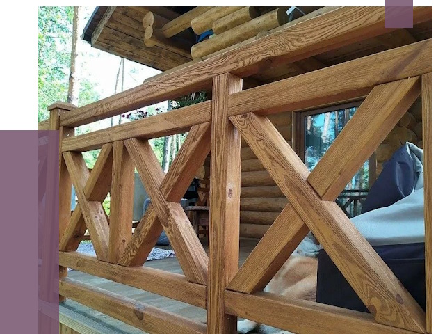 Деревянные перила под ключ в Калининграде от 7589 руб. 