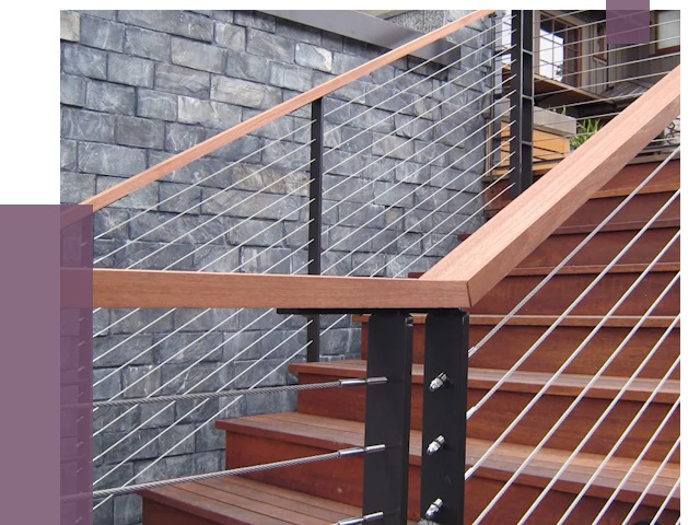 Тросовые перила под ключ в Калининграде от 7690 руб.