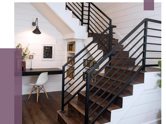 Перила для лестницы в доме в Калининграде от 7336 руб. — ПРОЛЁТ-Клн