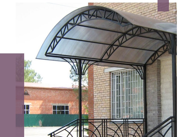 Металлические навесы и козырьки в Калининграде от 12648 руб.