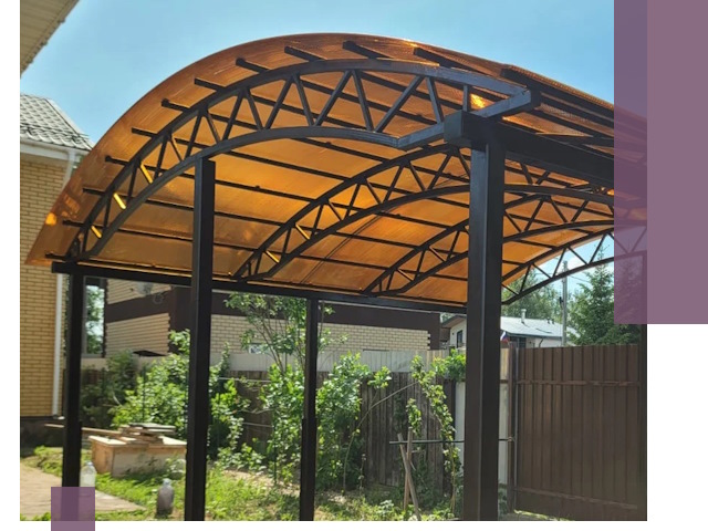 Изготовление навесов под ключ в Калининграде из качественных материалов