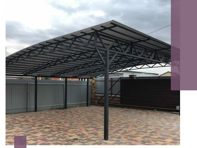 Недорогие навесы под ключ в Калининграде — изготовление и монтаж