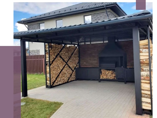 Навесы для барбекю в Калининграде от 12597 руб. под ключ | ПРОЛЁТ-Клн