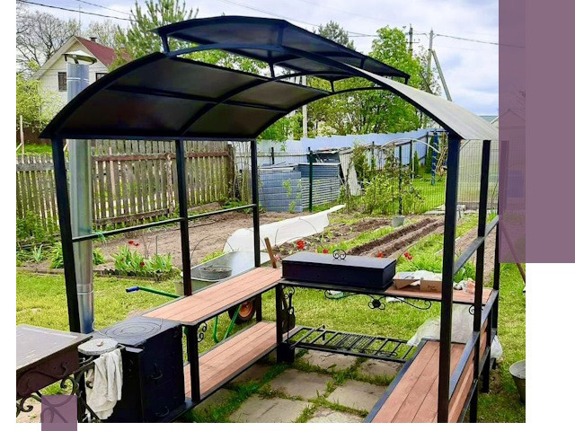 Навесы для барбекю в Калининграде: изготовление, монтаж и демонтаж