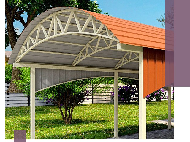 Навесы из профнастила под ключ в Калининграде — установка и монтаж