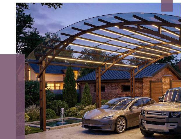 Металлические навесы в Калининграде от 12546 руб. под ключ — ПРОЛЁТ-Клн