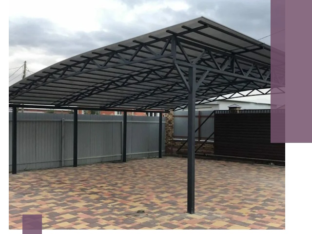 Металлические навесы под ключ в Калининграде — изготовление и монтаж