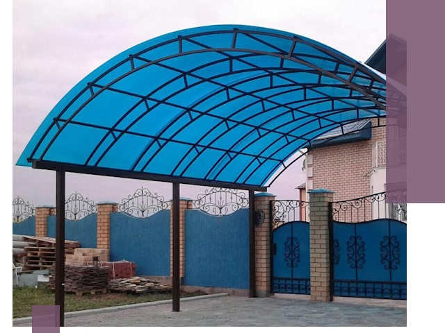 Арочные навесы под ключ в Калининграде — изготовление и монтаж