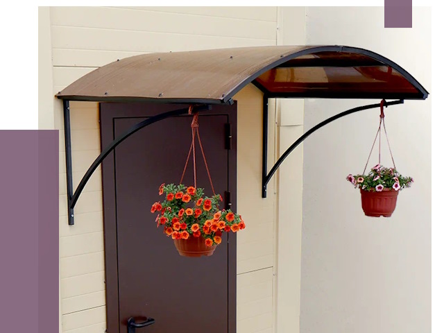 Козырьки над входом в Калининграде от 14671 руб.  | ПРОЛЁТ-Клн