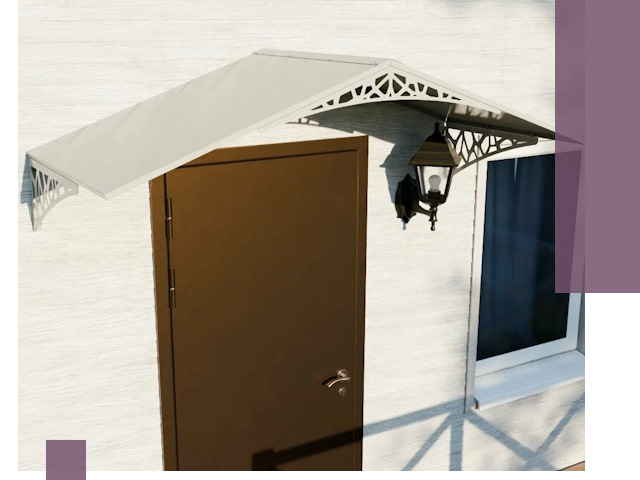 Металлические козырьки на входы и террасы в Калининграде