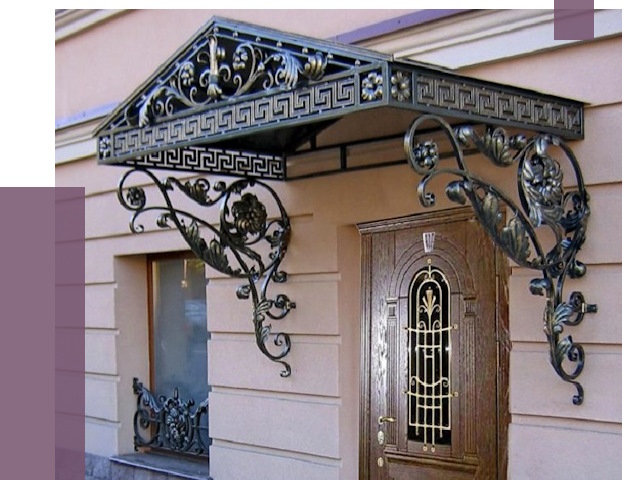 Кованые козырьки в Калининграде под ключ от 12597 руб. — ПРОЛЁТ