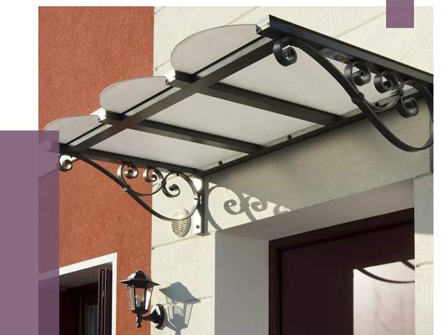 Односкатные козырьки в Калининграде от 8297 руб.  | ПРОЛЁТ-Клн