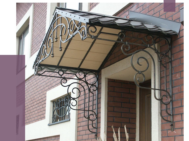 Двускатные козырьки в Калининграде под ключ от 12648 руб.