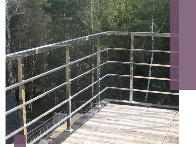 Парапеты из нержавеющей стали в Калининграде — изготовление и монтаж